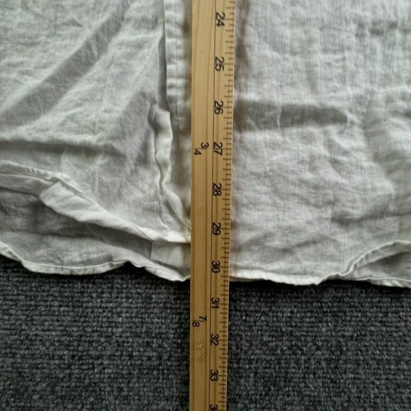 Ralph Lauren XL All Linen White Long Sleeve Button Up Shirt Men Blue Pony Logo - Picture 3 of 16